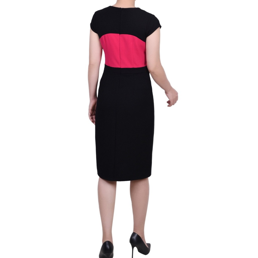 NY collection Elegant Pink and Black Dress size 8 GUC… - Picture 2 of 12